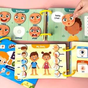 1pc Interactive Busy Book for Youngsters |   Educational Sensory Activity Flash Cards, Cognitive Skill Development, Preschool Learning Toy, School Supplies, Travel Toy, Suitable for Summer Holiday/Back to School, Halloween, Christmas Gifts