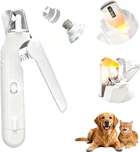 Pet Nail Clipper & Grinder 2-in-1 Features dual LED lights, USB rechargeable, illuminated 2-in-1 clipper and grinder Quiet operation with splash guard Suitable for small/medium/large dogs and cats