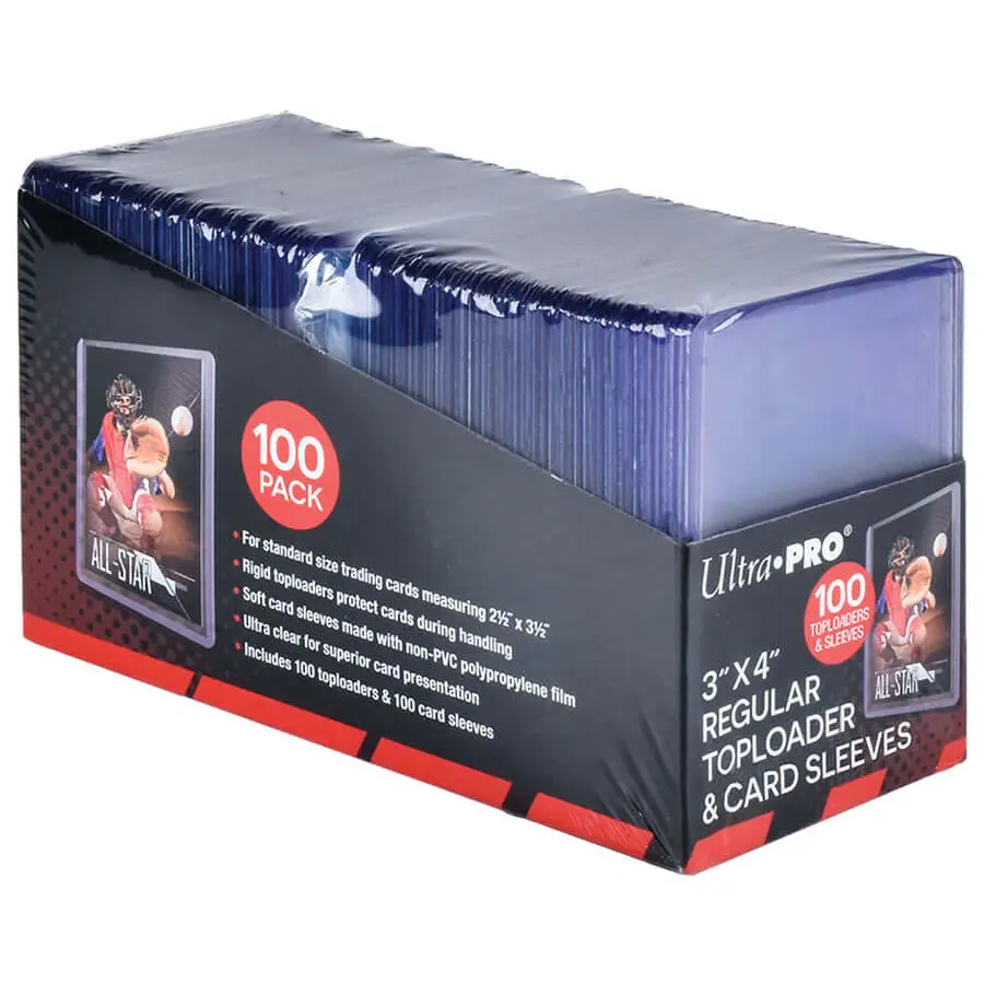 Ultra PRO 3" x 4" Regular Toploaders & Soft Sleeves Bundle (100 Count)