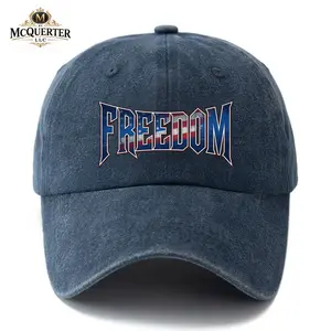 Freedom Washed Hat, Patriotic USA Dad Hat, Vintage American Flag Baseball Cap, Freedom Streetwear Cap, Casual Everyday Hat