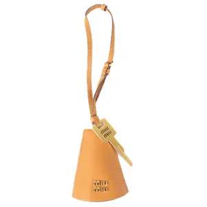 Pre-owned miumiu Leather Bag Accessories Miu Miu E25121609 Brown Clochette Charm