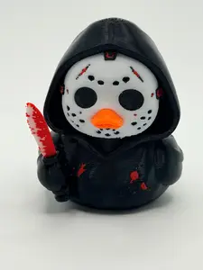 Horror Car Accessory, Hooded Mask Duck, Goth Dashboard Decor, Spooky Fan Gift
