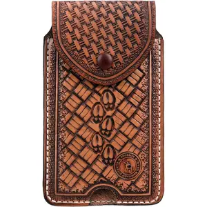 Tourbon  Cell Phone Holster for Belt with Loop  Pouch Flip Case Sheath Phones Holder for   Closure, Brown