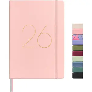 And   2026 Planner, 15 Months Hardcover Daily, Weekly & Monthly Planner, A5 size, 100GSM Thick Pa,  Pocket, 5.7" x 8"()