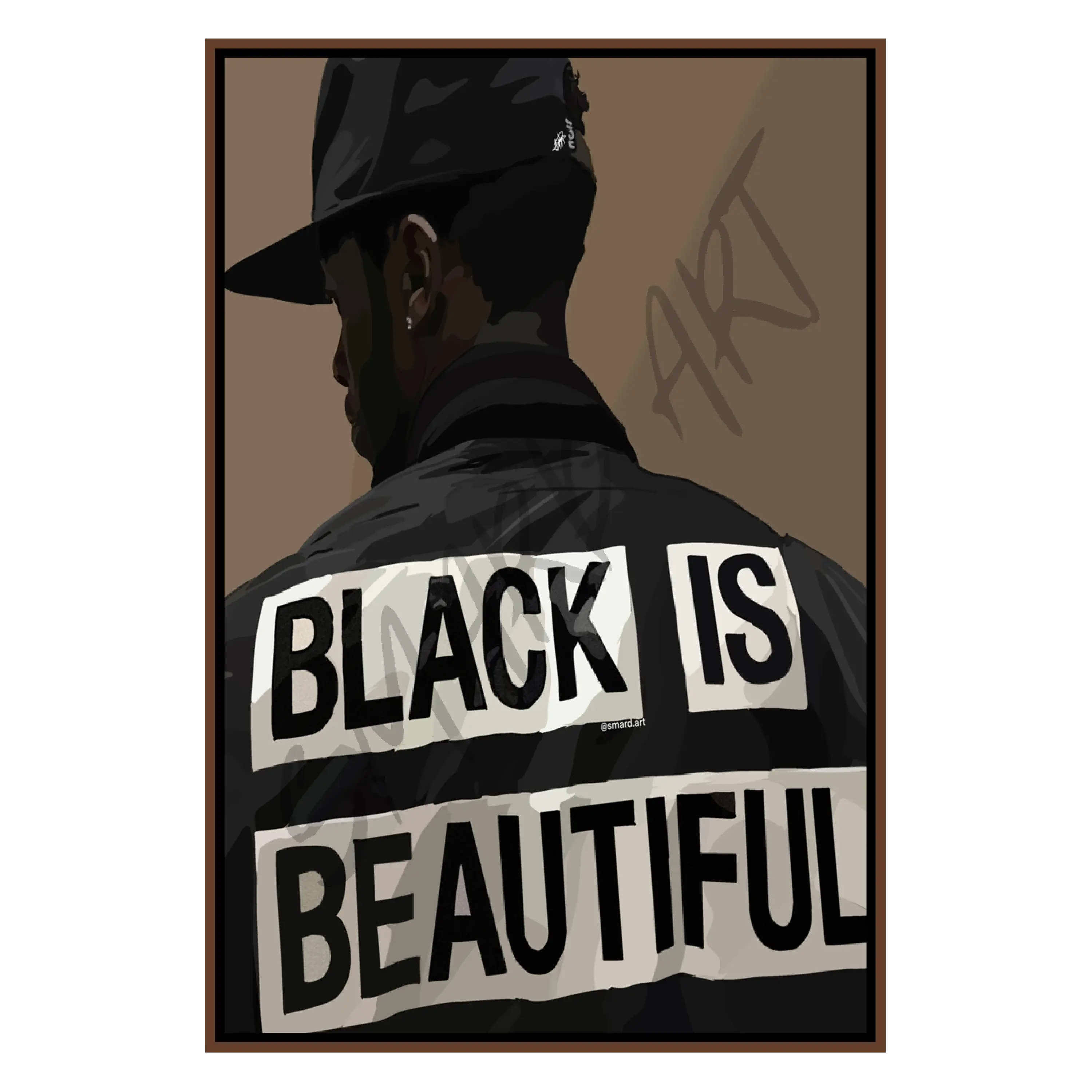 BLACK IS BEAUTIFUL - Smard Black Wall Art Print/ Canvas for Home /Office Decor