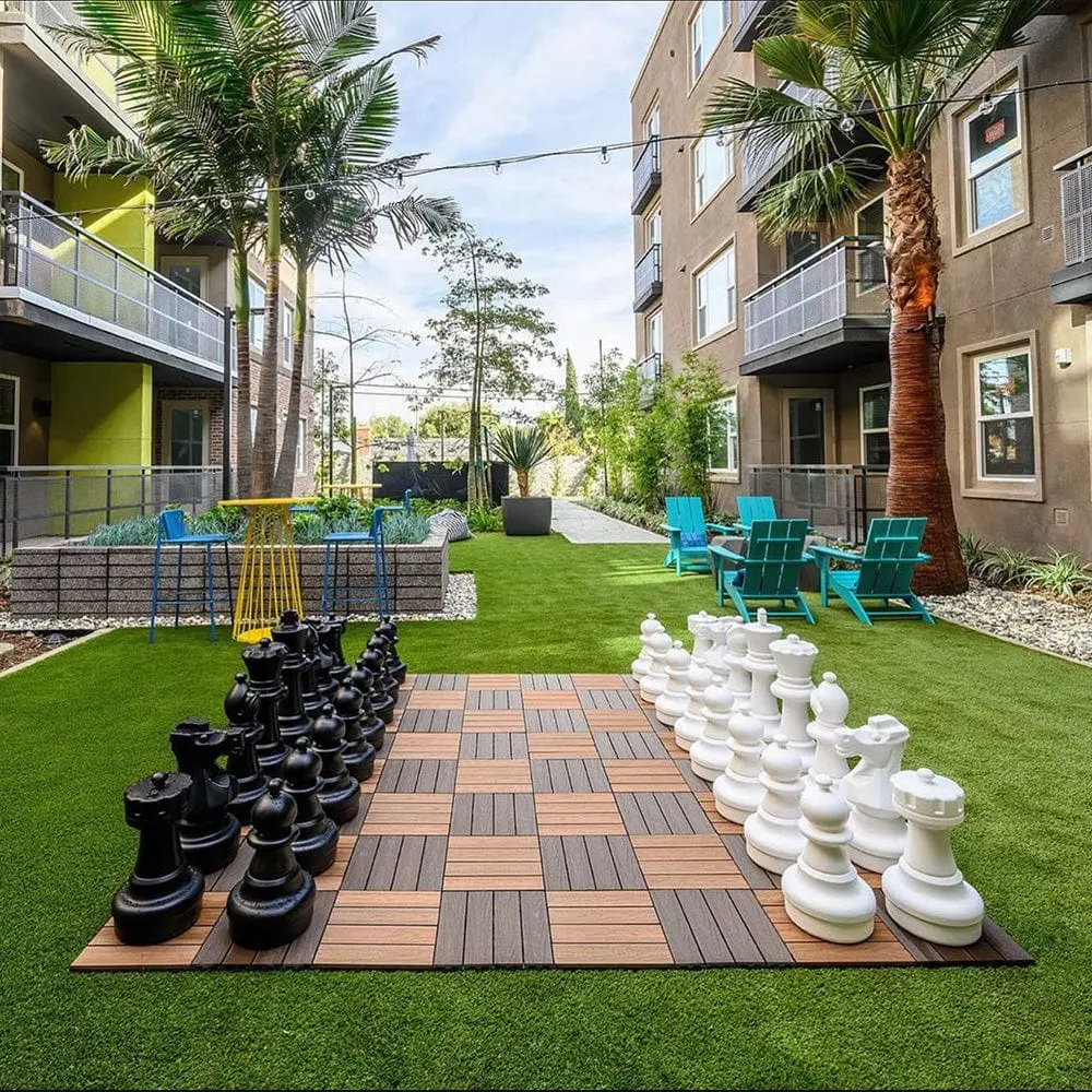 Large Scale Giant Chess Set with Waterproof Game Pieces - 25-Inch Plastic Outdoor Play Game, MegaChess Best Seller for Fun with Friends
