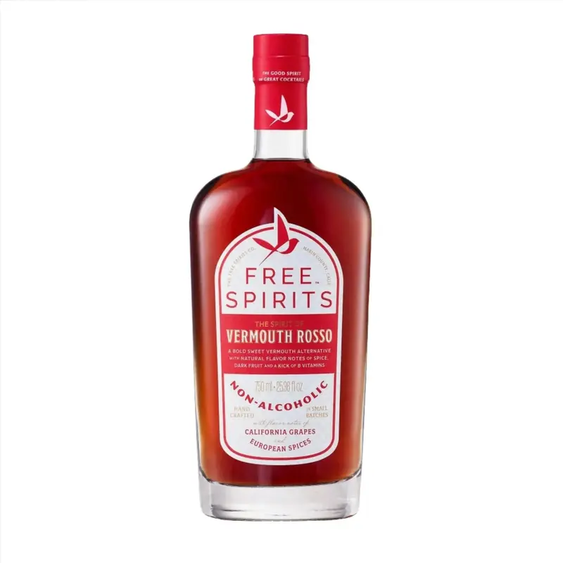 Free Spirits Vermouth Rosso – Non-Alcoholic California Grape & American Spice Cocktail Blend