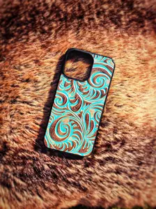 Leather Phone Case - For Samsung S8 S9 S10 S20 S21 S22 S23 S24 Note 8 9 10 20 Plus Ultra FE + - Western Spiral Design