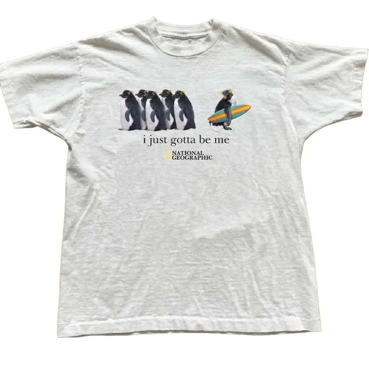 National Geographic I Just Gotta Be Me Penguin Graphic Tshirt