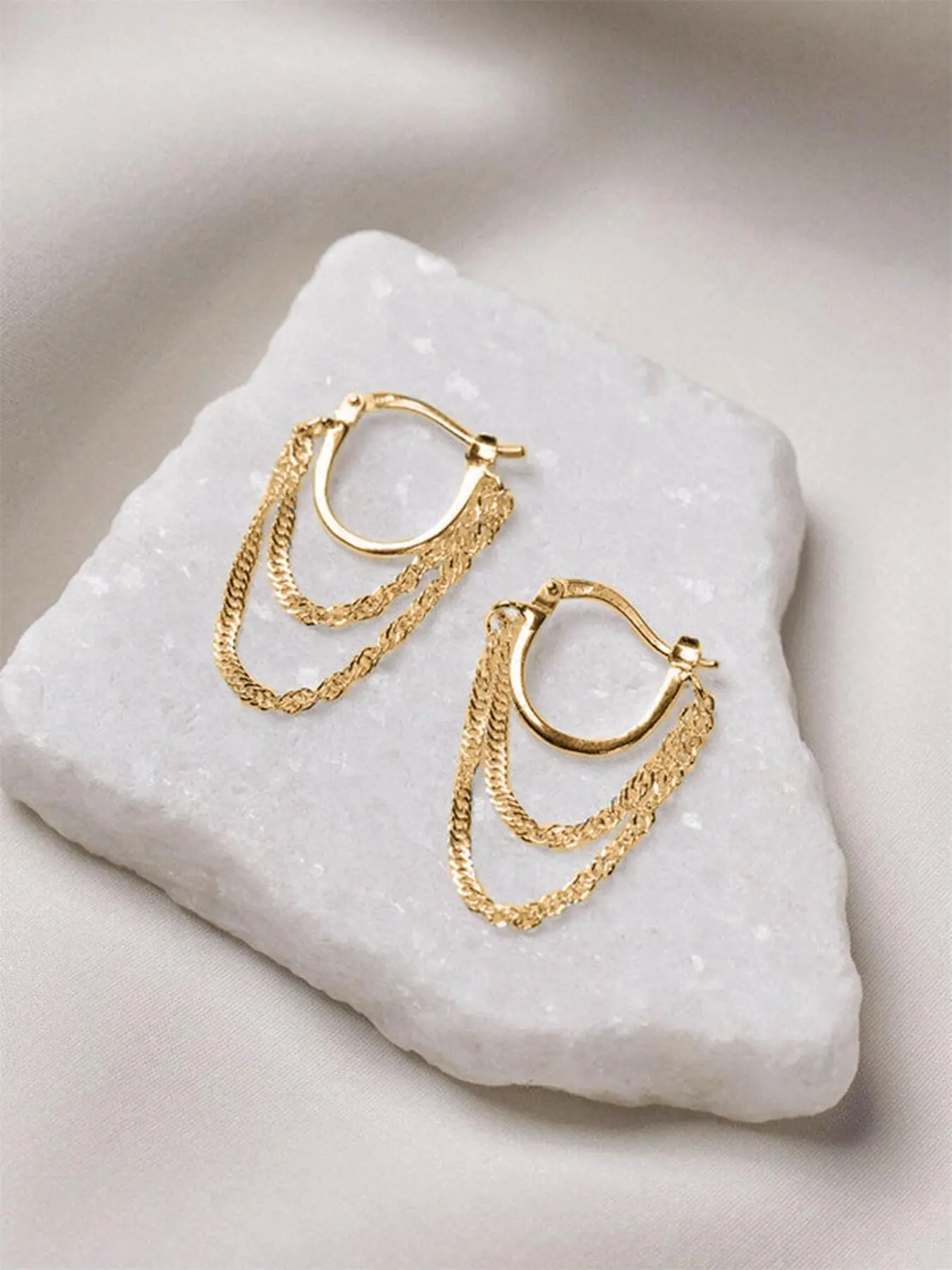Fashion Tassel Chain Design Dangle Earrings, Casual Jewelry for Women, Simple Jewelry for Party, Daily Clothing Decor, Trendy All-match & Exquisite Jewelry for Anniversary Birthday Gift, High Quality Fashionable Earrings