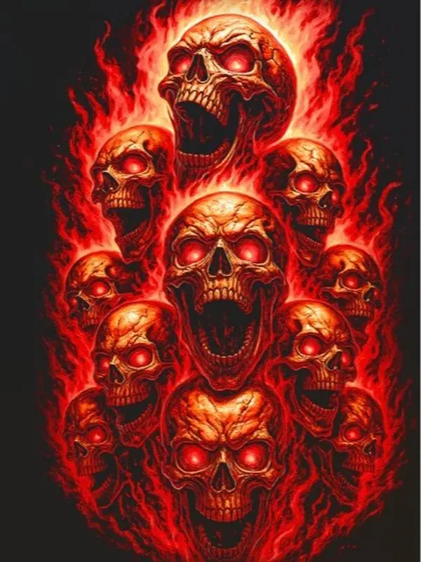 Halftone Skull Design for Black Fabric Ready to Press Heat Transfer DTF Transfer Direct to Film Heat Press Settings 300-320°F Cotton Polyester Firm Press Instructions