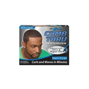 Luster’s S Curl Comb-Thru Texturizer Kit, Regular Strength Haircare Product with Olive & Argan Infusions