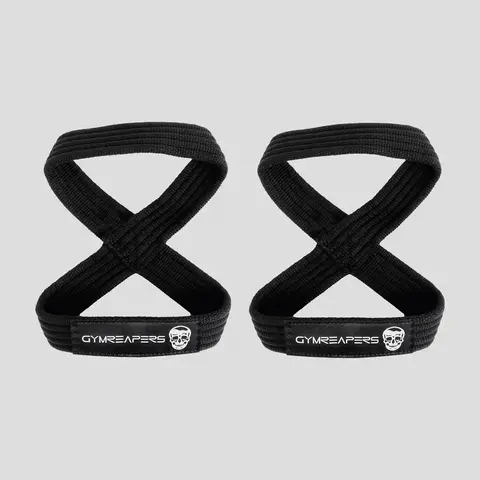 Figure 8 Lifting Straps, Thick Durable Cotton Gym Accessories for Strongman and Powerlifting, Supports Grip Strength for Heavy Deadlifts and Bodybuilding