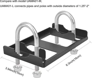Starlink Roof Mount, Universal Antenna Mount Adapter, Antenna Mast Pole Mount Kits Heavy Duty Double U-Bolt Clamp Bracket- Connects pipes1.25-2"