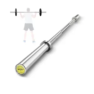 7 Ft Olympic Barbell, 45 lb Weightlifting Bar with Needle Bearings and Brass Bushings, 1000 lb Capacity, Fits 2-Inch Plates