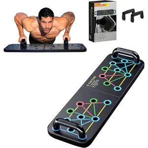 16 In 1 Push Up Board - Push up Board with 20 Anti-Slip Stickers,Portable Foldable 16 in 1 Push up Bar,Iron Chest Pro Push Up, Portable Home Workout Equipment