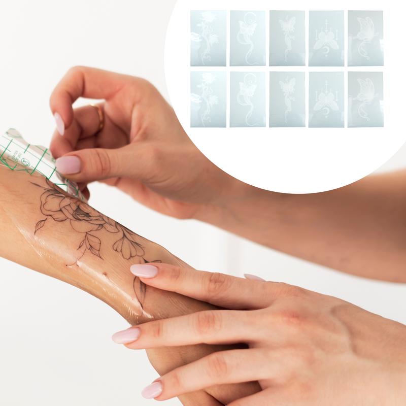 VOCOSTE Personalized Butterfly Temporary Tatto White 10 Pcs