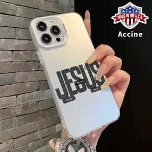 IMD Case for iPhone 15 Pro Max 16 16E 14 Plus 13 12 11 Promax X XS Max XR xsmax Belief Jesus Pattern Raised Edges Camera Protective Ultra Thin Cell Phone Cover