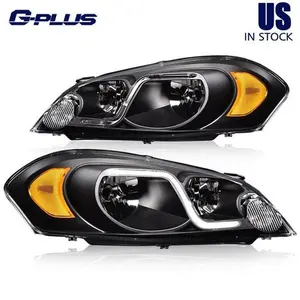 Fit For 2006-2013 Impala/2006-07 Monte Carlo Amber Reflector LED Headlights New G-PLUS