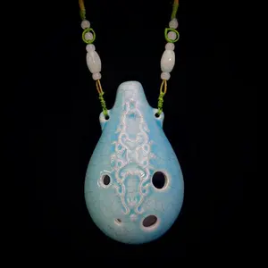Scarab Ocarina Alto C Jade Crackle