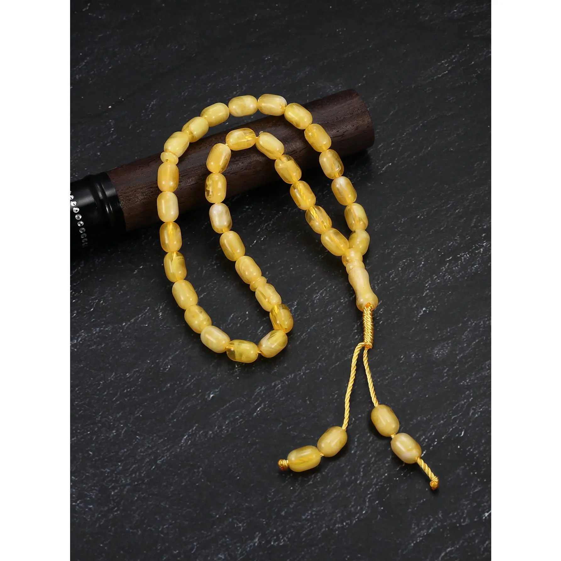 Unisex Geometric Vintage Prayer Beads Bracelet - 1 Pc Hand-Woven Rope Bracelet with Acrylic Chain, Beaded Look Fashion Accessories & Costume Jewelry for Prayer, Daily Use