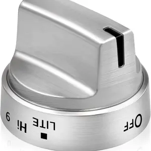 Aez73453509 Oven Stove Knob Component Handle Stainless Steel Temperature Compatible with Aez72909008 Accessories, Replacement Parts for Kitchen Appliances