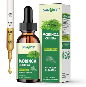 SANSICE Moringa Oleifera Liquid Drops 1000mg - 10:1 Leaf Extract, Natural Vegan Supplement for Energy, Immune Support & Antioxidant, 2 FL OZ