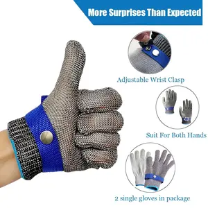 1/2pcs Multipurpose Stainless Steel Wire Gloves With Knitted Gloves, Unisex For Men And Women, Ambidextrous, Non-Slip, Lightweight, Durable And Breathable, Suitable For General Kitchen And Bathroom Cleaning Tasks, A Perfect Gift For Family.