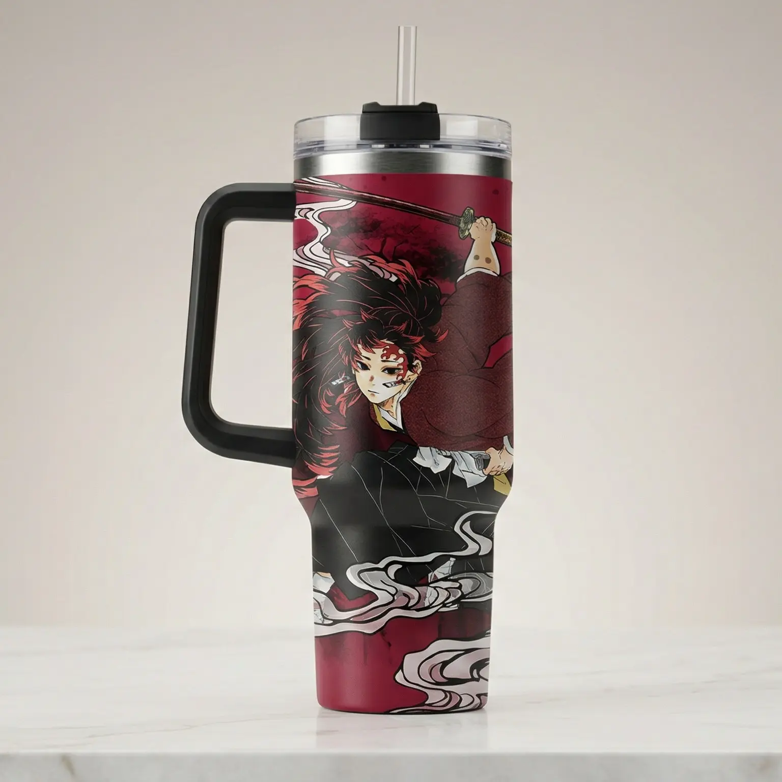 Yoriichi Tsugikuni Kimestu no Yaiba Demon Slayer Anime 40oz Stainless Steel Tumbler