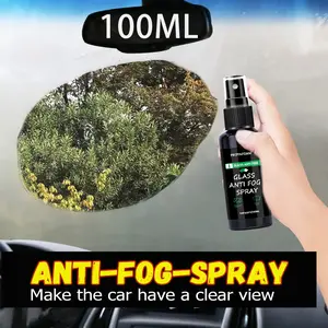 Anti-Fog Spray, Long-Lasting Liquid Defogger for Windshields, Car Glass, Helmets, Mirrors & Other Reflective Surfaces, Easy-to-Use Formula for Clear Vision & Powerful Fog Resistance, Car Windshield Cleaner