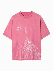 "E.V.A. READY" - Evangelion Unit 01 - Neon Genesis Anime Vintage / Acid Washed Oversized T-Shirt T8X
