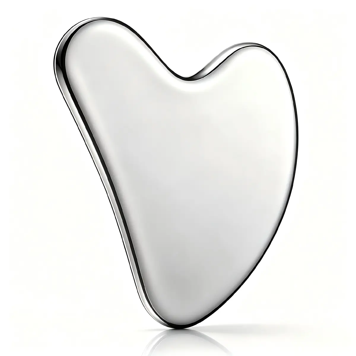 Viral TikTok 304 Stainless Steel Gua Sha Board, Cold V-Line Sculptor for Snatched Jawline, Morning Depuff, Double Chin Reducer, Lymphatic Drainage, Face & Neck Massage Tool with Leather Storage Case