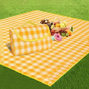 Checkerboard Pattern Picnic Mat, 1 Count Waterproof & Moisture-proof Picnic Mat, Foldable Portable Storage Picnic Mat, Picnic Mat for Beach Camping, Outdoor Picnic Blanket