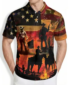 Cowboy Polo Shirt, Comfortable, Stylish Great for Casual Wear
