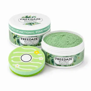 FREEDAZE Natural All Purpose Cleaner Paste with Sponge (300g) - Fragrance-Free Multi-Purpose Cleaning Paste for Stovetop, Oven, Cookware, Tile, Bathtub & White Shoes | Heavy Duty Stain Remover outdoorfun