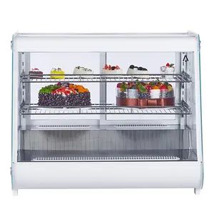 GARVEE 5.3 Cu.Ft. Refrigerated Display Case for Pastries and Cakes, Commercial Countertop Refrigerator with LED, Double Glass, Air-Cooling, Automatic Defrost, Rear Sliding Door, 110V