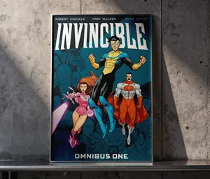 Frameless Art Poster: "Invincible Battle-Worn" – A Essential for Comic Book Aficionados.Ideal for Decking Out Gaming Rooms, Lounges, and as a Stunning Piece in Collectors' Display