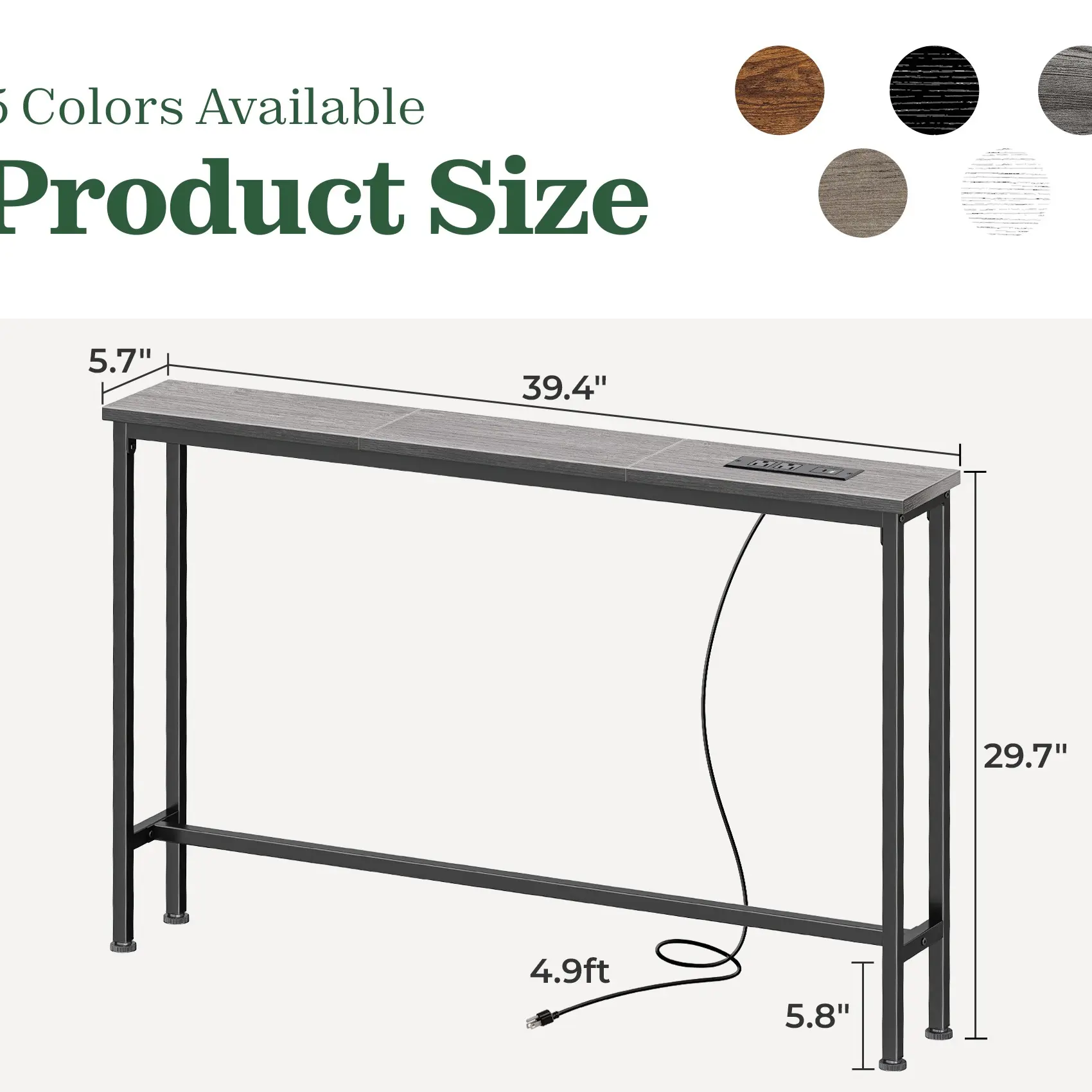 5.7 x 39.4 x 29.7, Charcoal Grey