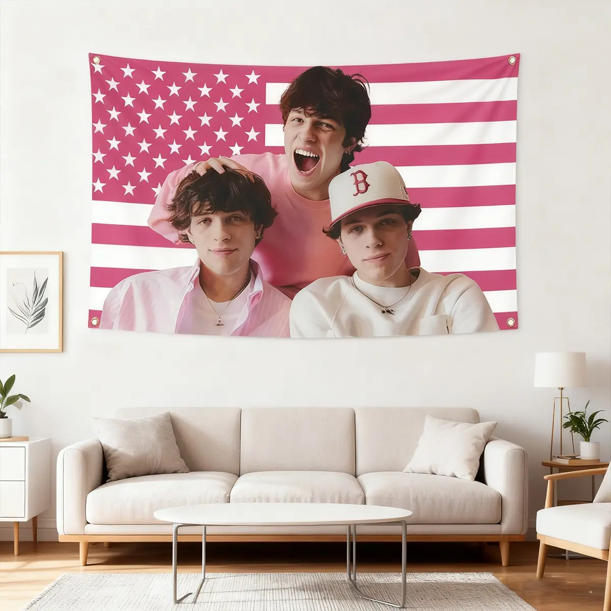 Sturniolo Triplets 3x5 Ft Flag Large Fan Banner for Wall Party Events Machine Washable Fade Resistant Decoration Ideal for Various Occasions