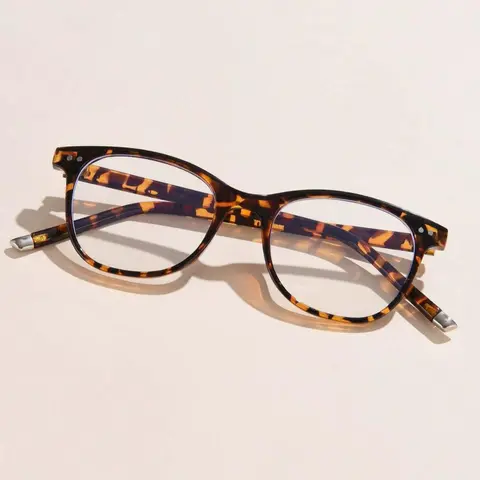 Vintage Square Frame Tortoise Eyeglasses, Trendy Casual Eyeglasses for Women, Fashion Eyeglasses for Work, Daily Clothing Decor, Student Daily Use, Stylish Trendy Eyewear