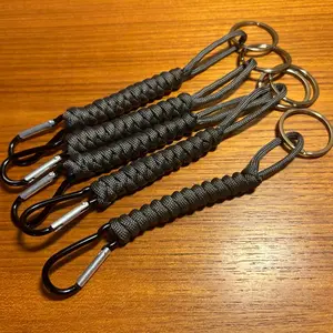 Grey Paracord Keychain - Perfect Accessory for Keys