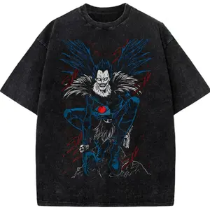 Ryuk Shinigami Graphic T-Shirt, Death Note Shirt, Apple Graphic T-Shirt 90s Bootleg Style Dark Apparel Urban Unisex Cotton Crewneck T-Shirt Menswear Womenswear Streetwear Top