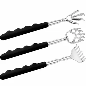 3 Pack Back Scratcher Metal Portable Telescoping with Rubber Handles, Extendable Back Massager Tool with Beautiful Box, White Elephant Stocking Stuffers Gifts for Men Women Christmas Presents