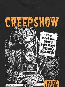 Creepshow Vintage Horror Graphic Tee  Retro Movie Aesthetic | Distressed Grunge T-Shirt Menswear
