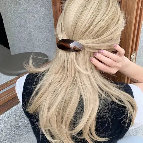 【Black Friday】Korean-Style Hair Barrette with Metal Clasp, Elegant Hair Accessory for Daily Wear, Parties, Weddings, and Gifting