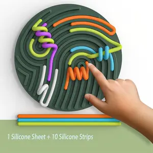 Silicone Maze Sensory Puzzle Toy, Interlocking and Weaving Play, Focus Training, Fine Motor Skills, Early Education, Perfect Gift, Creative Puzzle