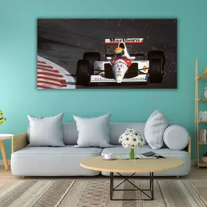 Ayrton Senna Racing Legend Canvas Print - Vintage F1 Icon Artwork For Motorsport Fans