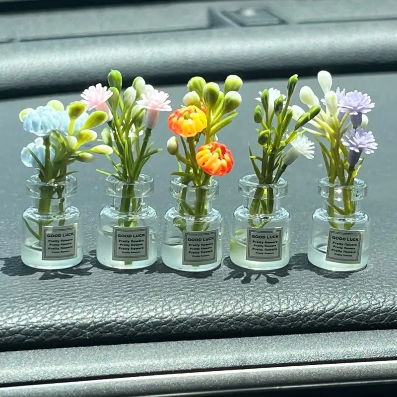 Glow in the Dark Flower Vase Car Decor, Vent Clip, Dashboard ,Decor