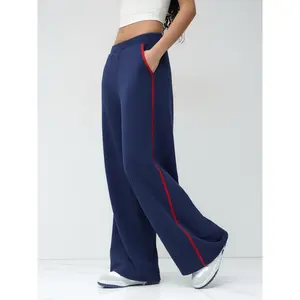 Cider [2 colors, size 2-10] Cotton-blend Mid Rise Side Stripe Straight Leg Sweatpants