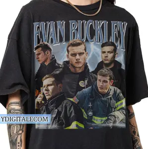 Vintage 90s Graphic Style Evan Buckley T-shirt, 911 Show Shirt, TV Evan Buckley Vintage tshirt, Gifts For Man and Women Unisex T-shirt W32Q